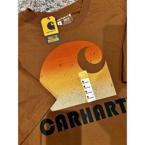 New Carhartt Loose Fit Heavyweight Graphic T-Shirt Medium Brown